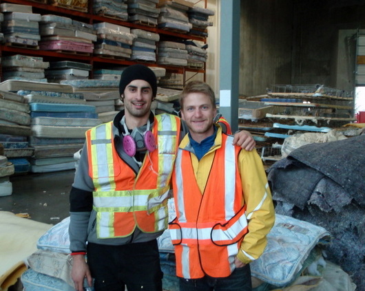 Fabio Scaldaferri and Zac Plavsic of Mattressrecycling.ca