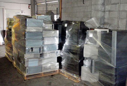 End of Life Electronics at EnCorp's 'Return-it' Depot Awaiting Transportation