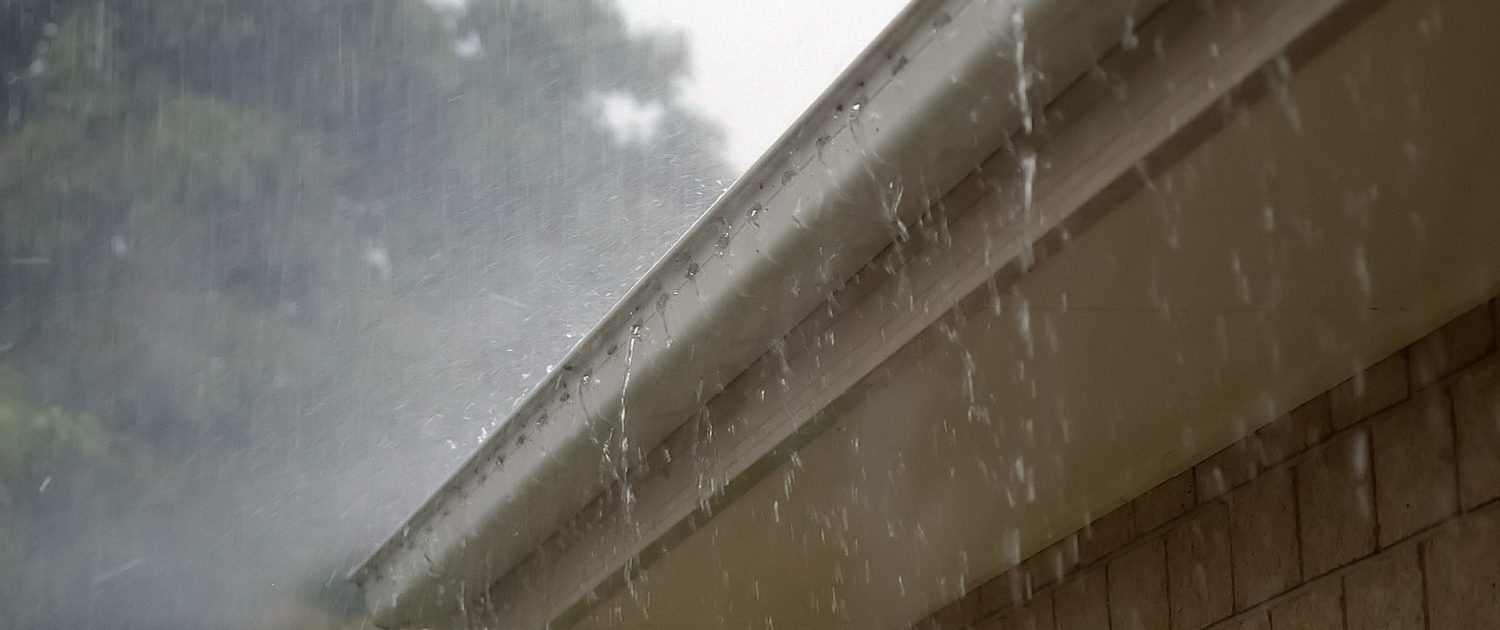 Overflowing gutters with rain water can be solved by cleaning your gutters or having them professionally cleaned